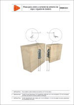 Detalles constructivos. Elementos auxiliares para estructuras de madera. Pieza para unión a cortante de extremo de viga o vigueta de madera