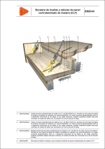 Detalles constructivos. Entramados de panel contralaminado de madera. Escalera de huellas y tabicas de panel contralaminado de madera (CLT)