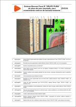 Sistema Morcem Panel R "GRUPO PUMA" de placa de yeso laminado, para revestimiento exterior de fachada existente